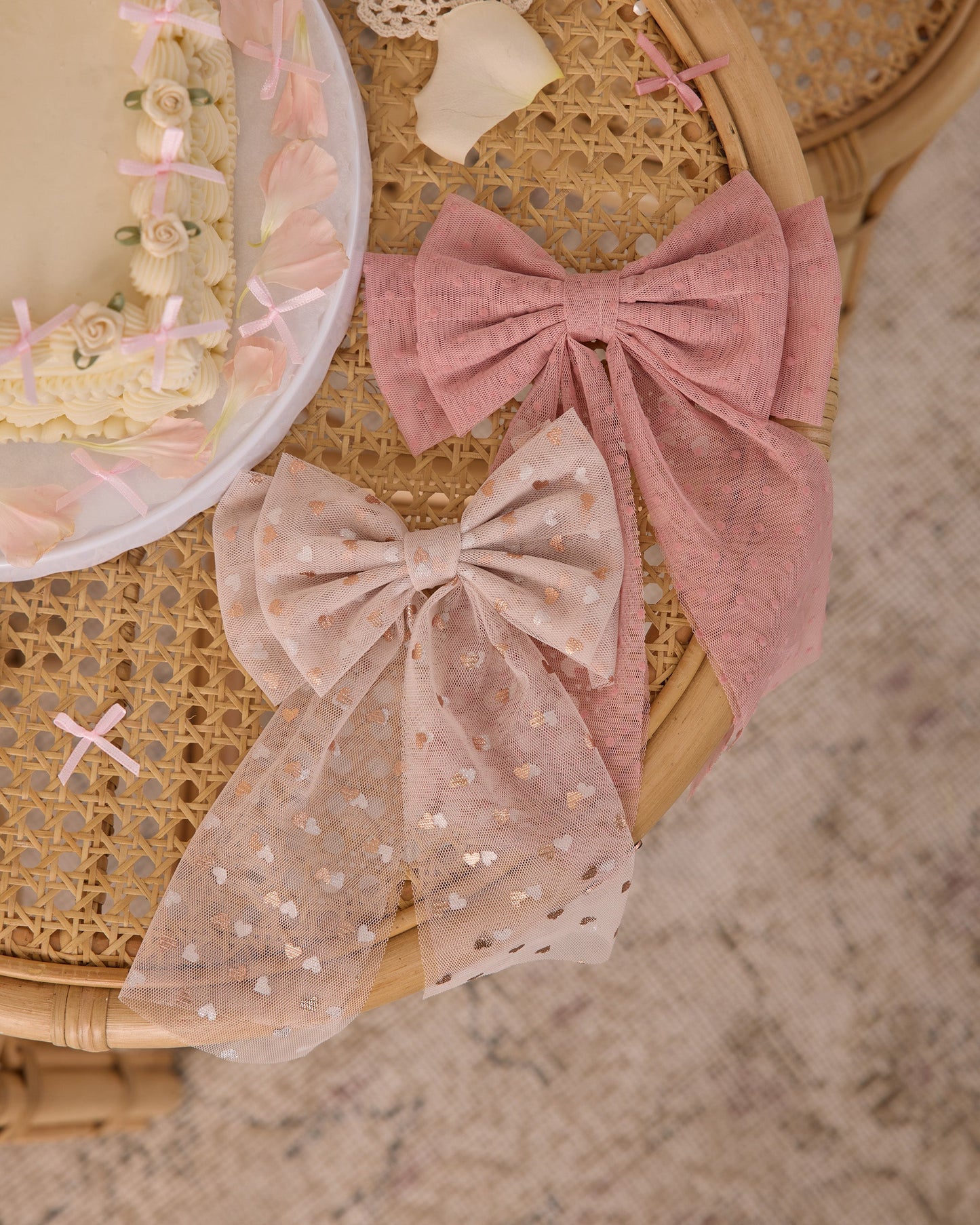 Alice Bow Rose Gold Hearts