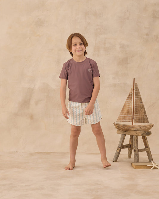 Swim Trunk Wave Stripe