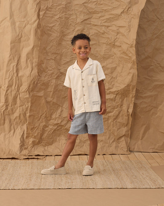 Perry Short Marine Gingham