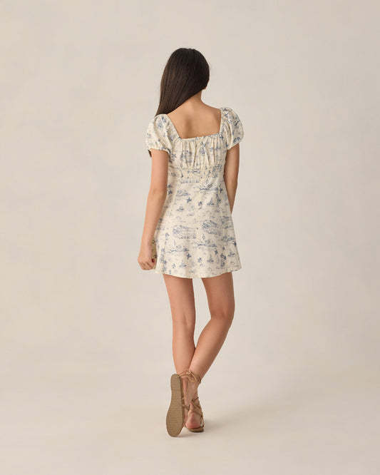Teen Ivy Dress Ocean Toile