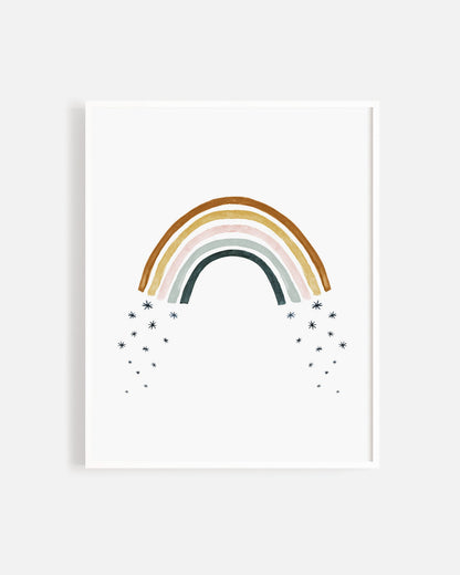 Art Print || Rainbow + Stars