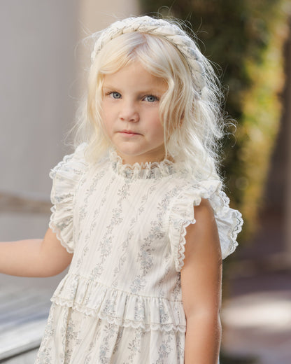 Braided Headband French Floral Stripe