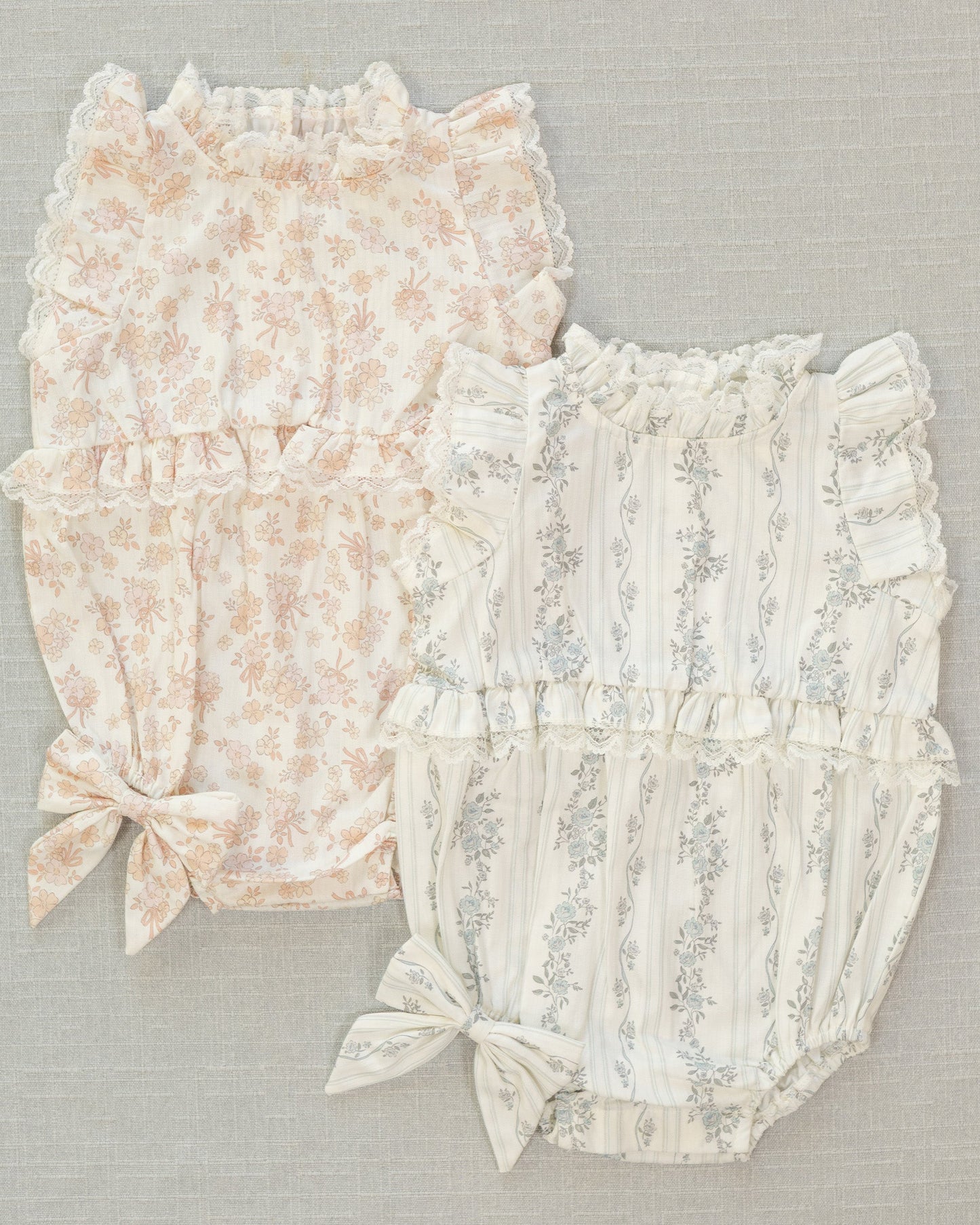 Alice Romper French Floral Stripe