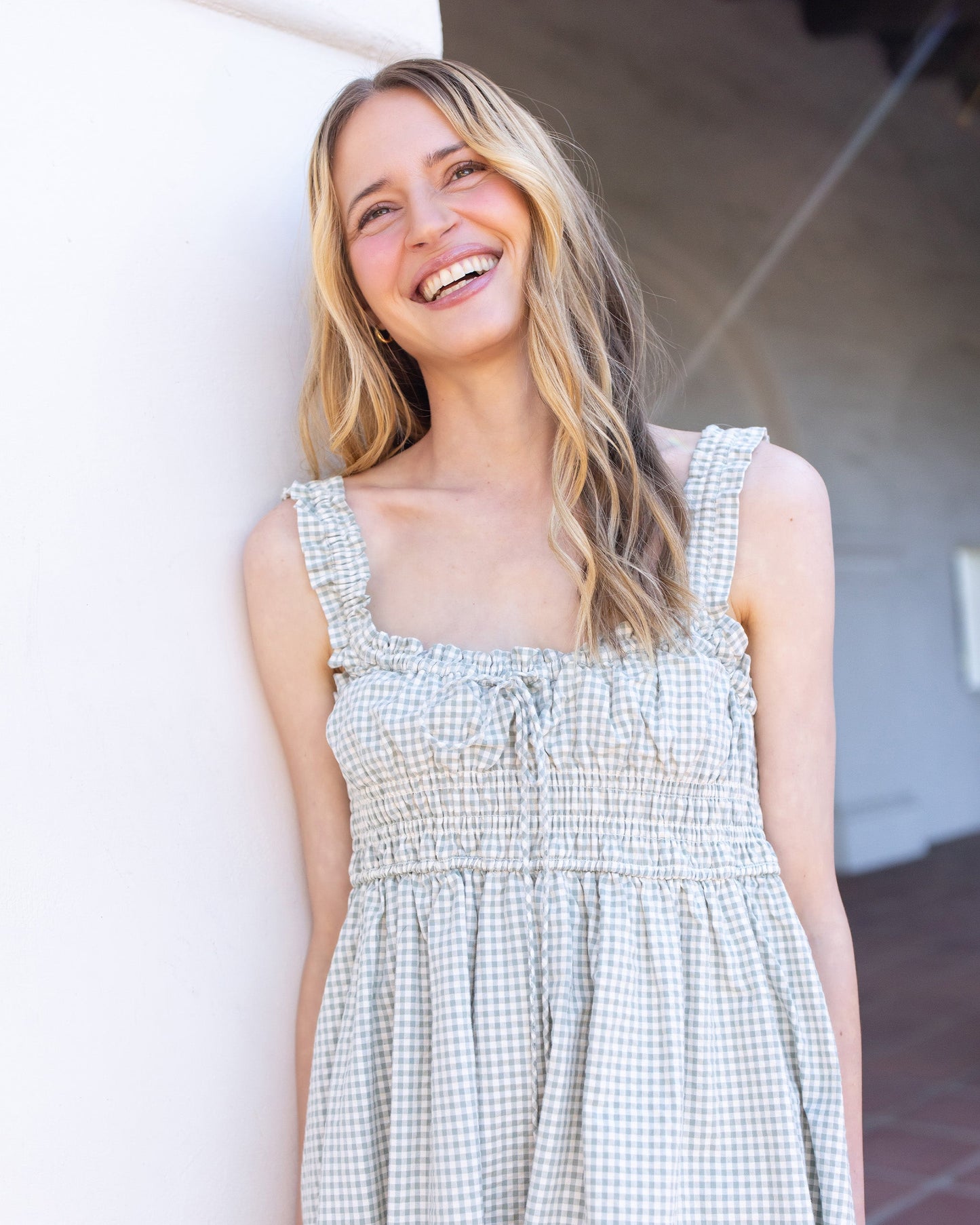 Women's Jane Dress Eucalyptus Check