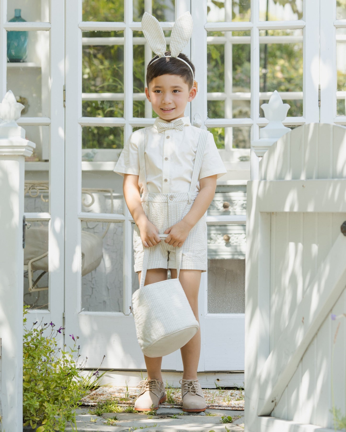 Suspender Short Sky Stripe