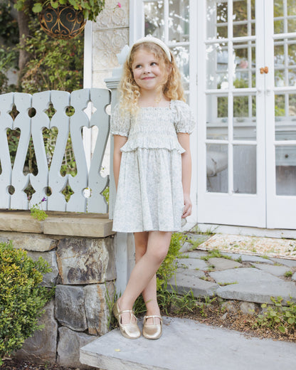 Olivia Dress Sky Floral