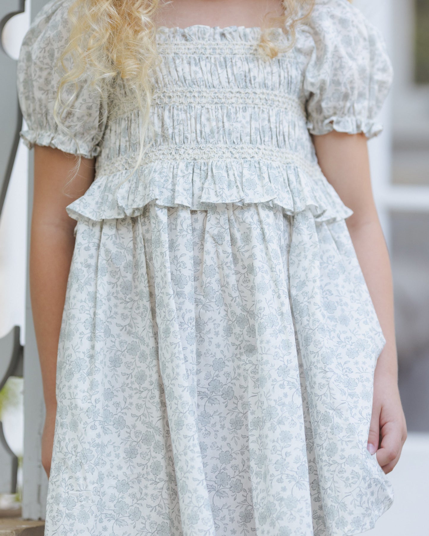 Olivia Dress Sky Floral