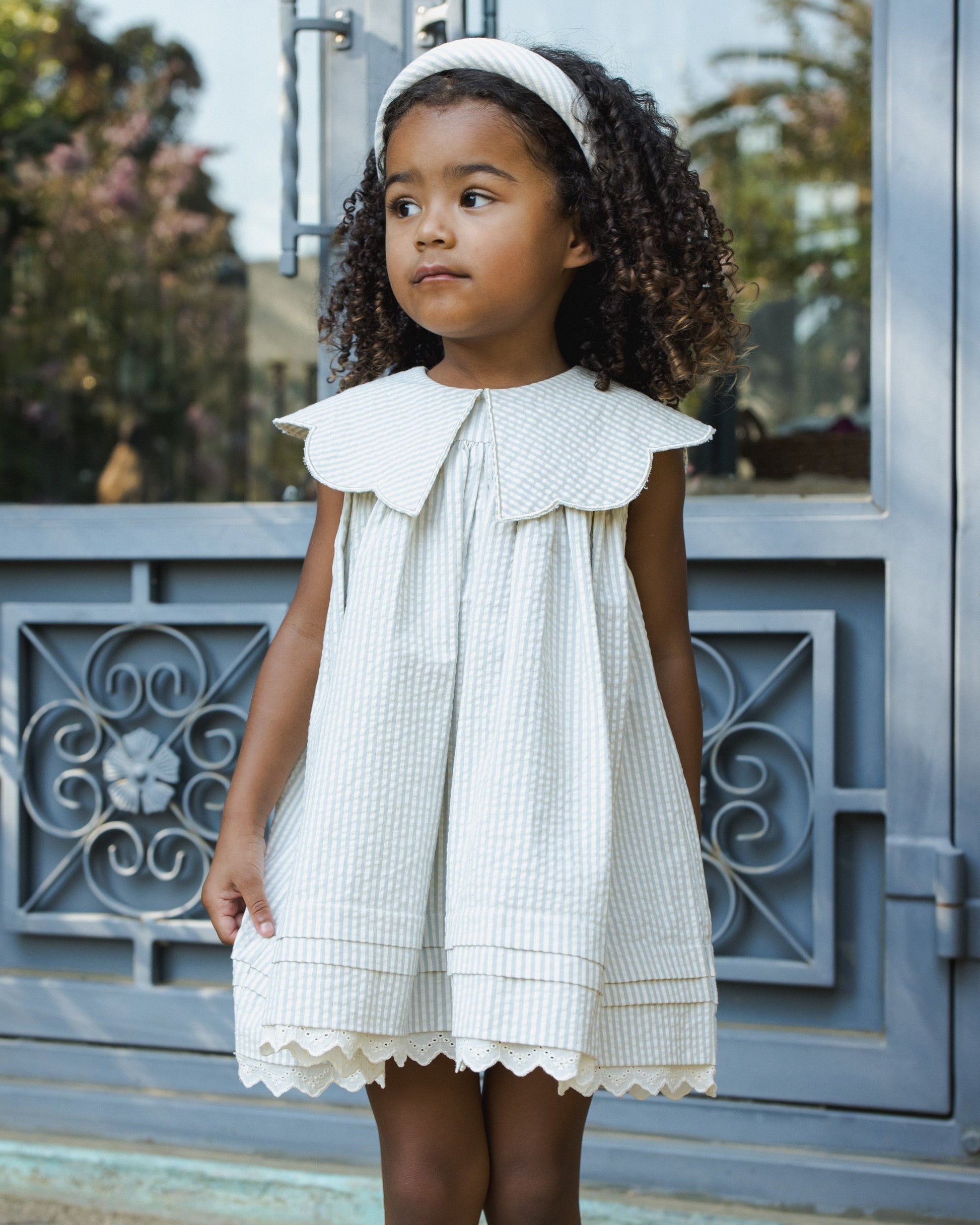 Florence Dress Sky Stripe