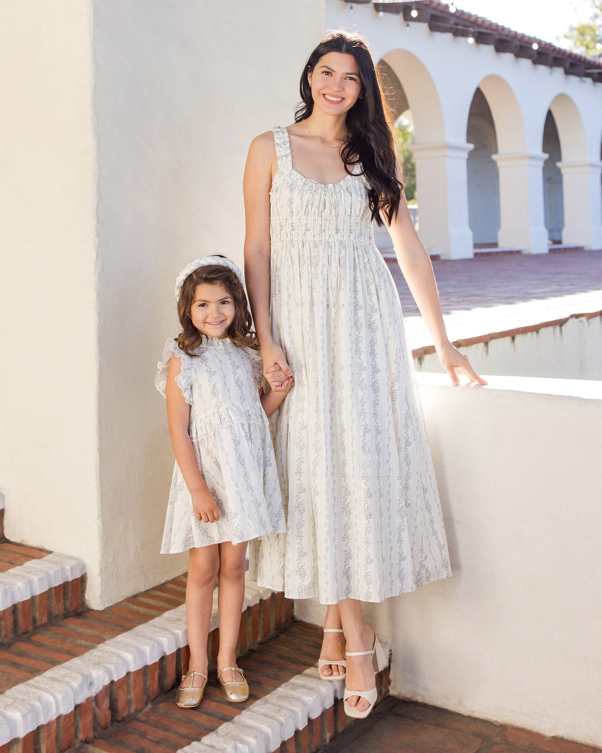 Alice Dress French Floral Stripe