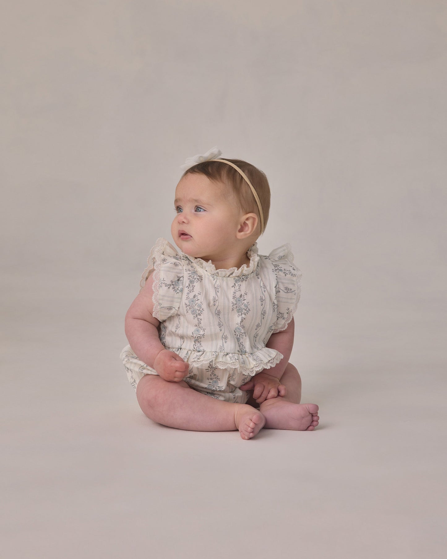Alice Romper French Floral Stripe