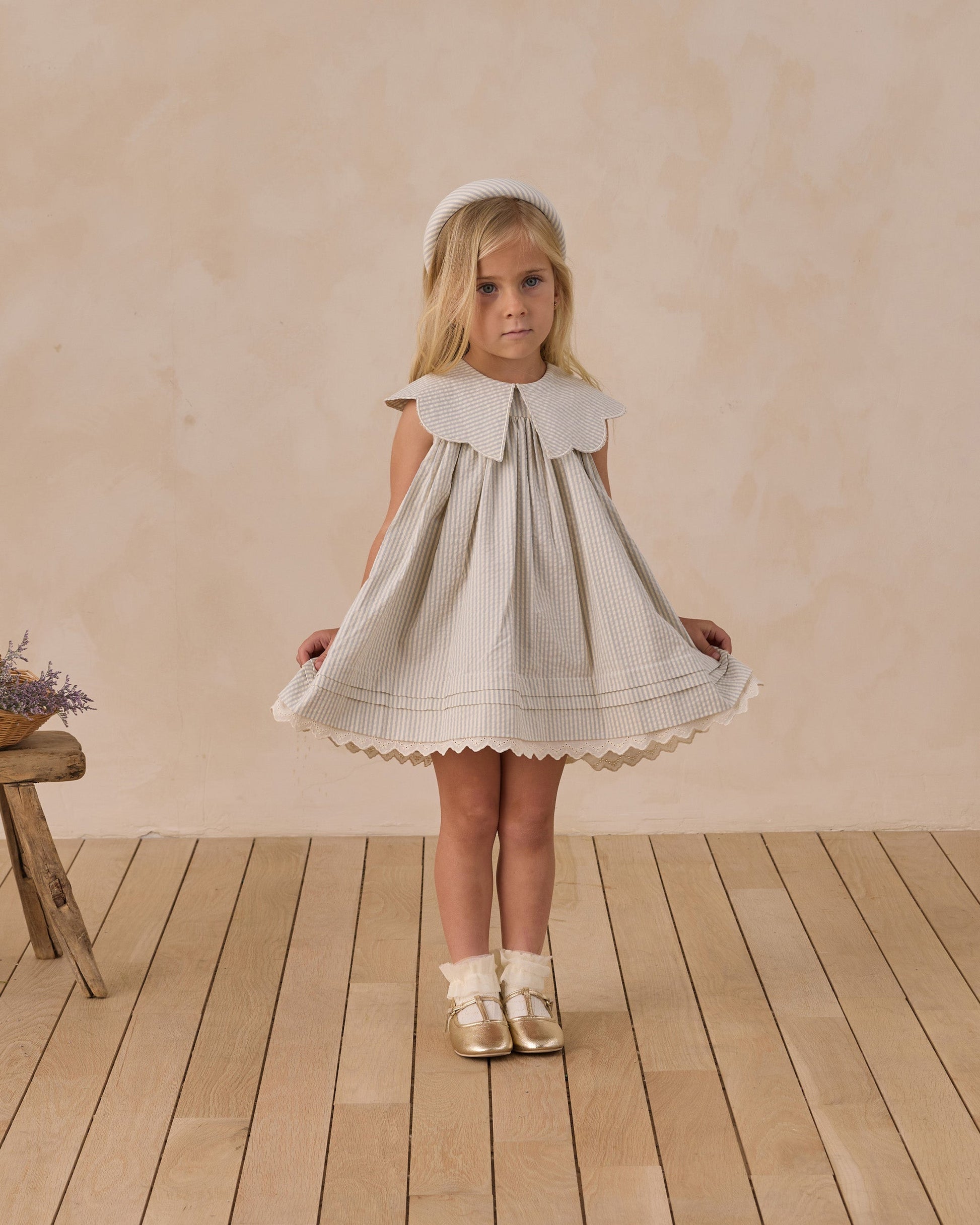 Florence Dress Sky Stripe