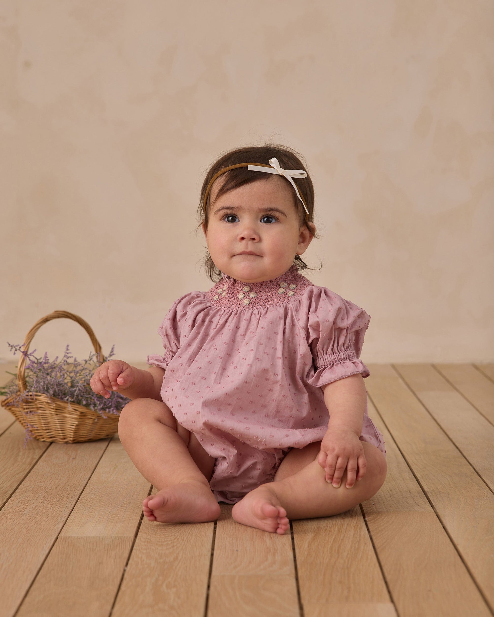 Baby Bow Headband Lemon, Natural, Lavender
