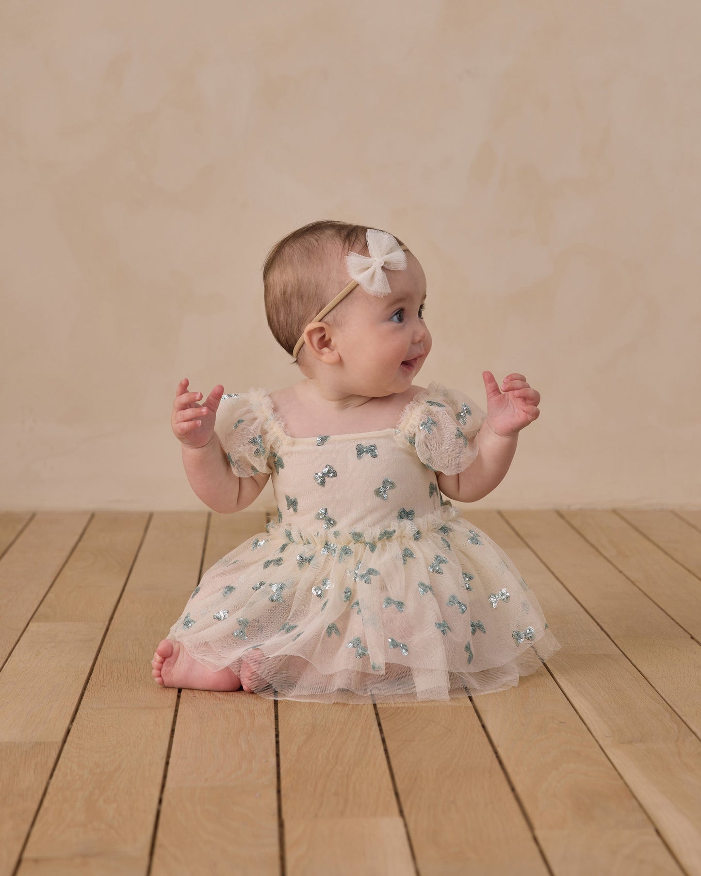 Flutter Tulle Headband Ivory