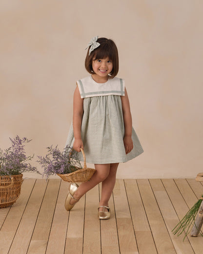 Norah Bow Eucalyptus Check