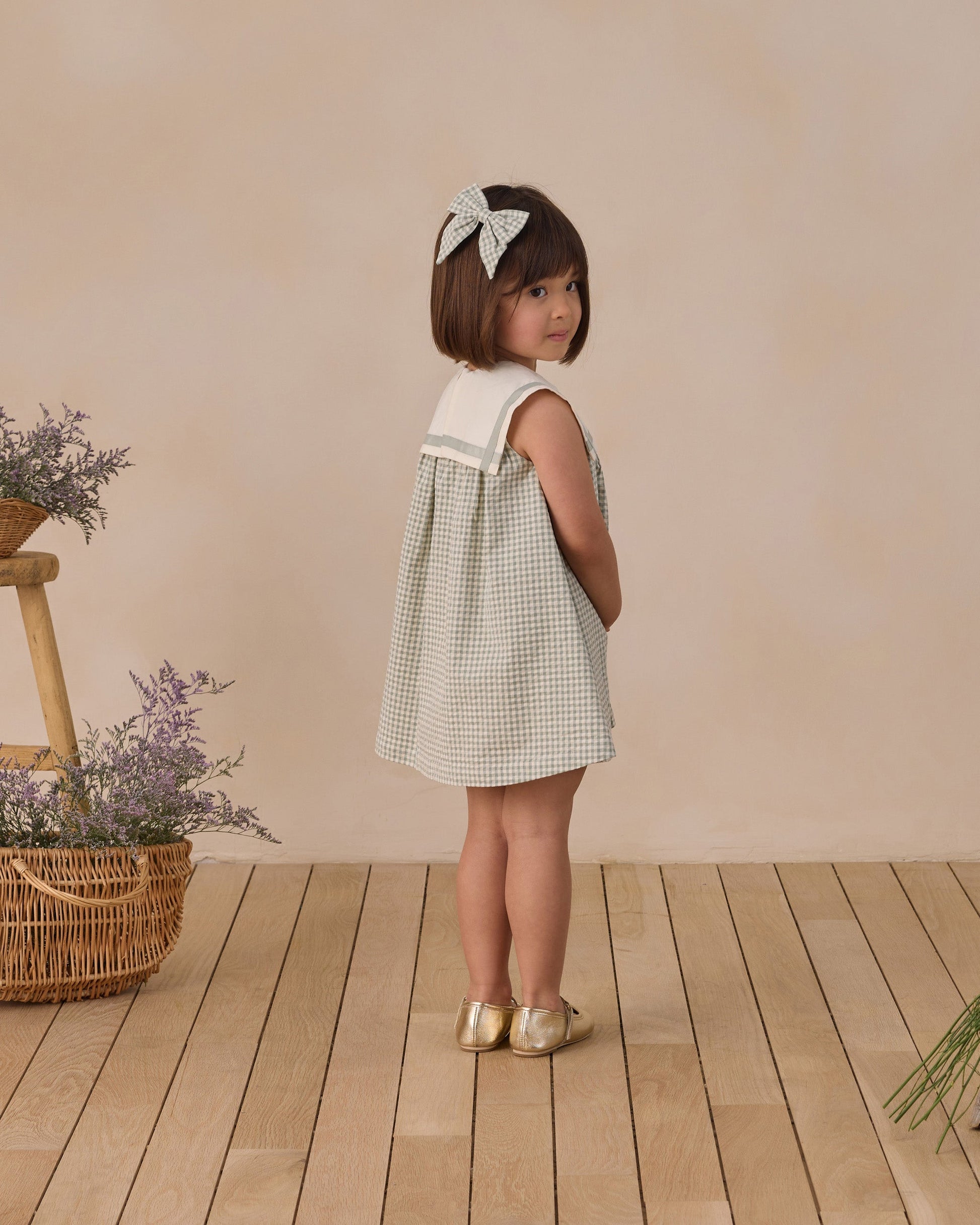 Daisy Dress Eucalyptus Check