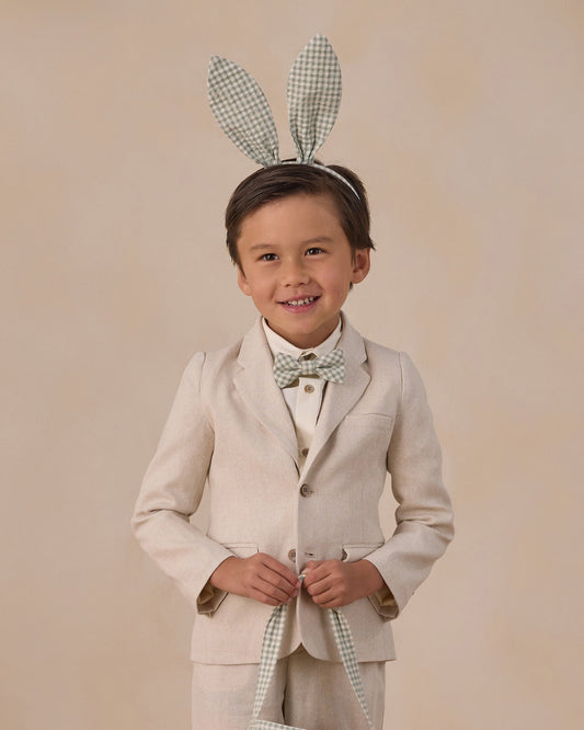 Bunny Headband Eucalyptus Check