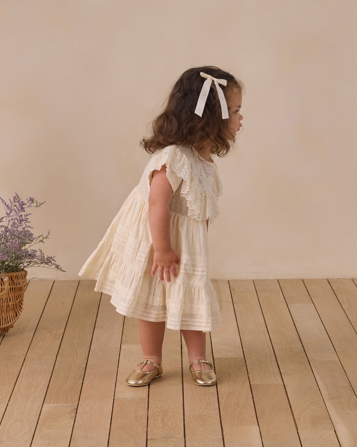 Satin Ribbon Bows Lemon, Natural, Lavender