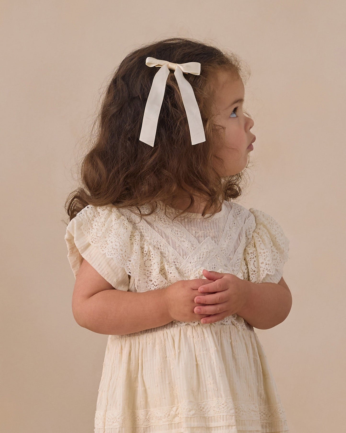 Satin Ribbon Bows Lemon, Natural, Lavender