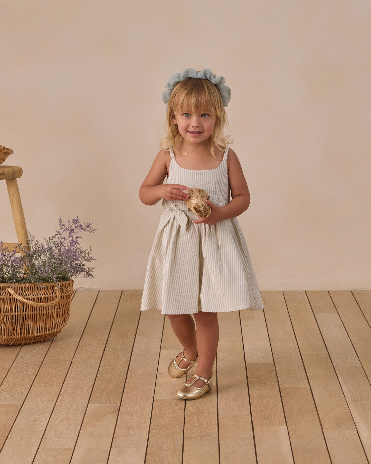 Betsy Dress Sky Stripe