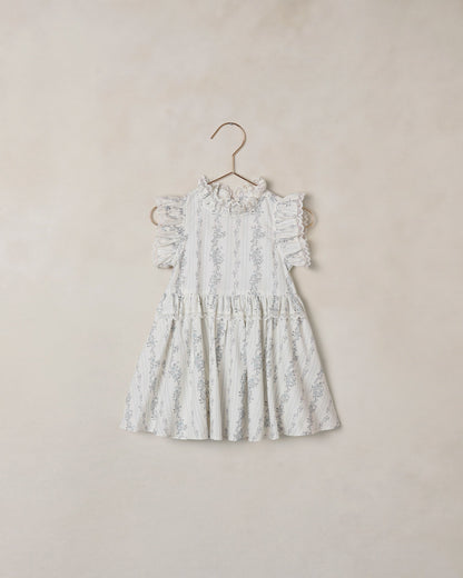Alice Dress French Floral Stripe
