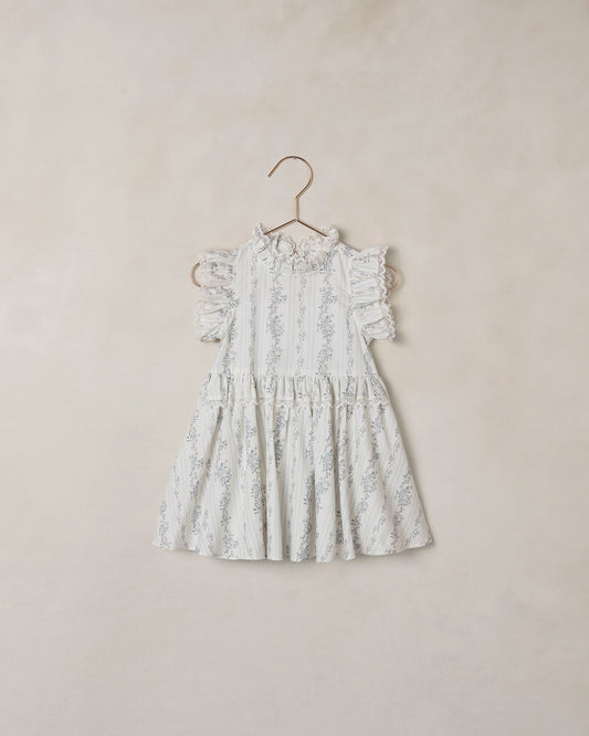 Alice Dress French Floral Stripe