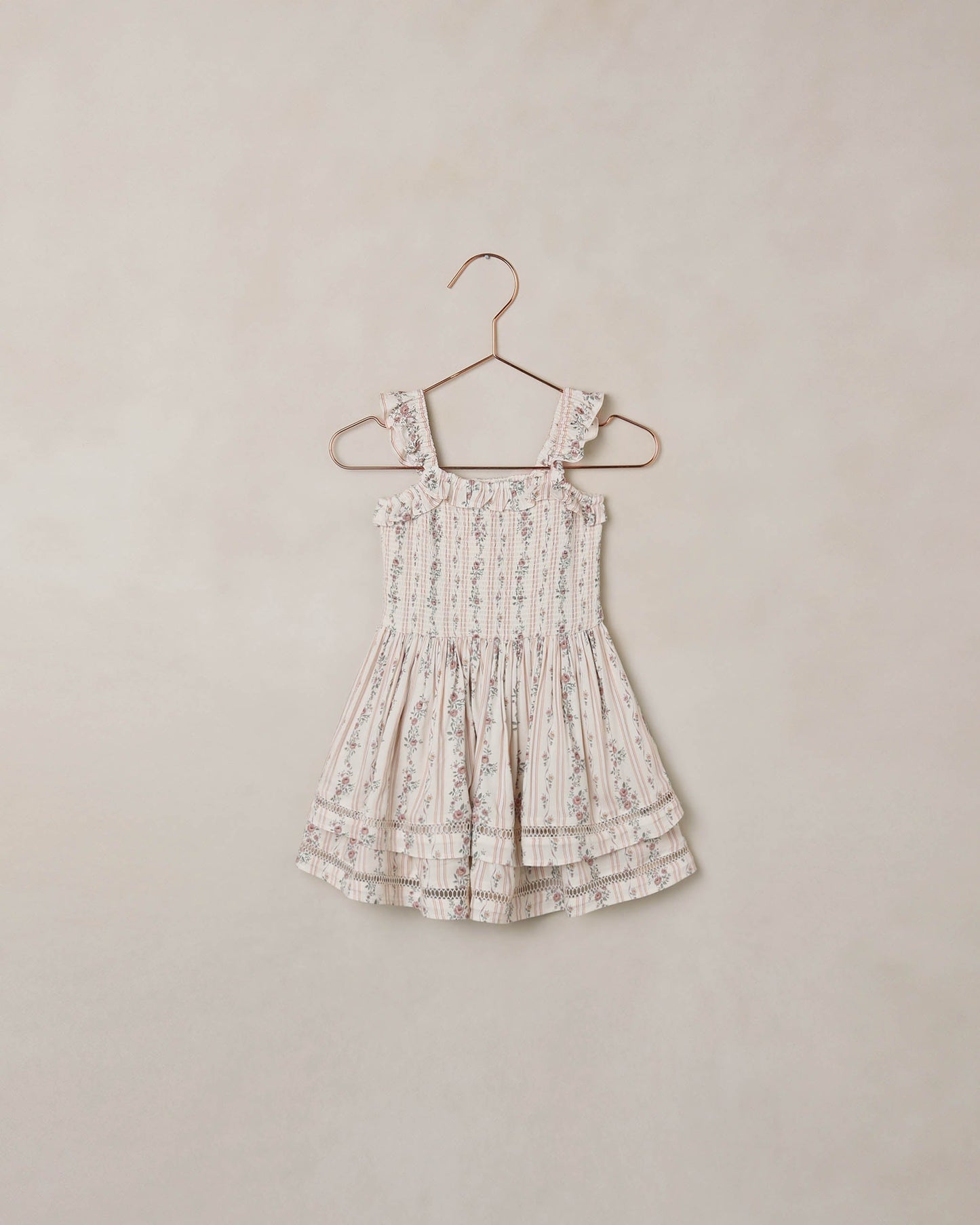 Birdie Dress Spring Floral Stripe
