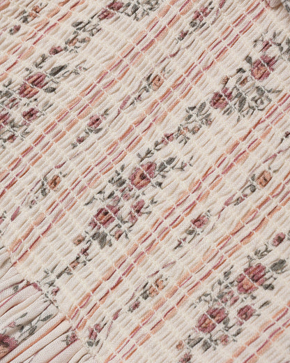 Birdie Dress Spring Floral Stripe