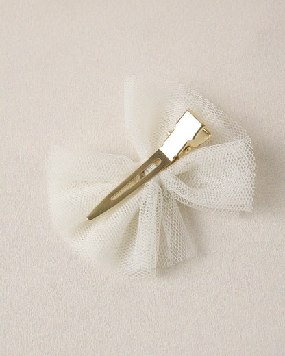 Flutter Tulle Clips Ivory