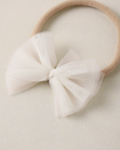 Flutter Tulle Headband Ivory