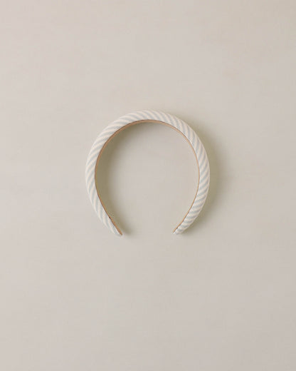 Padded Headband Sky Stripe Seersucker