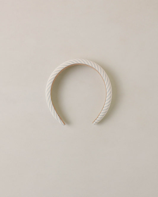 Padded Headband Sky Stripe Seersucker