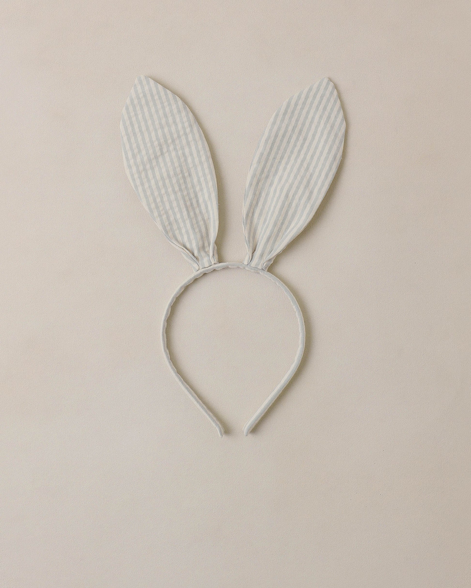 Bunny Headband Sky Stripe Seersucker