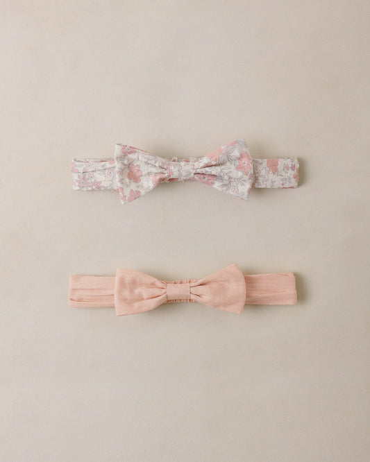 Baby Bow Headband Set Petal, Pastel Garden