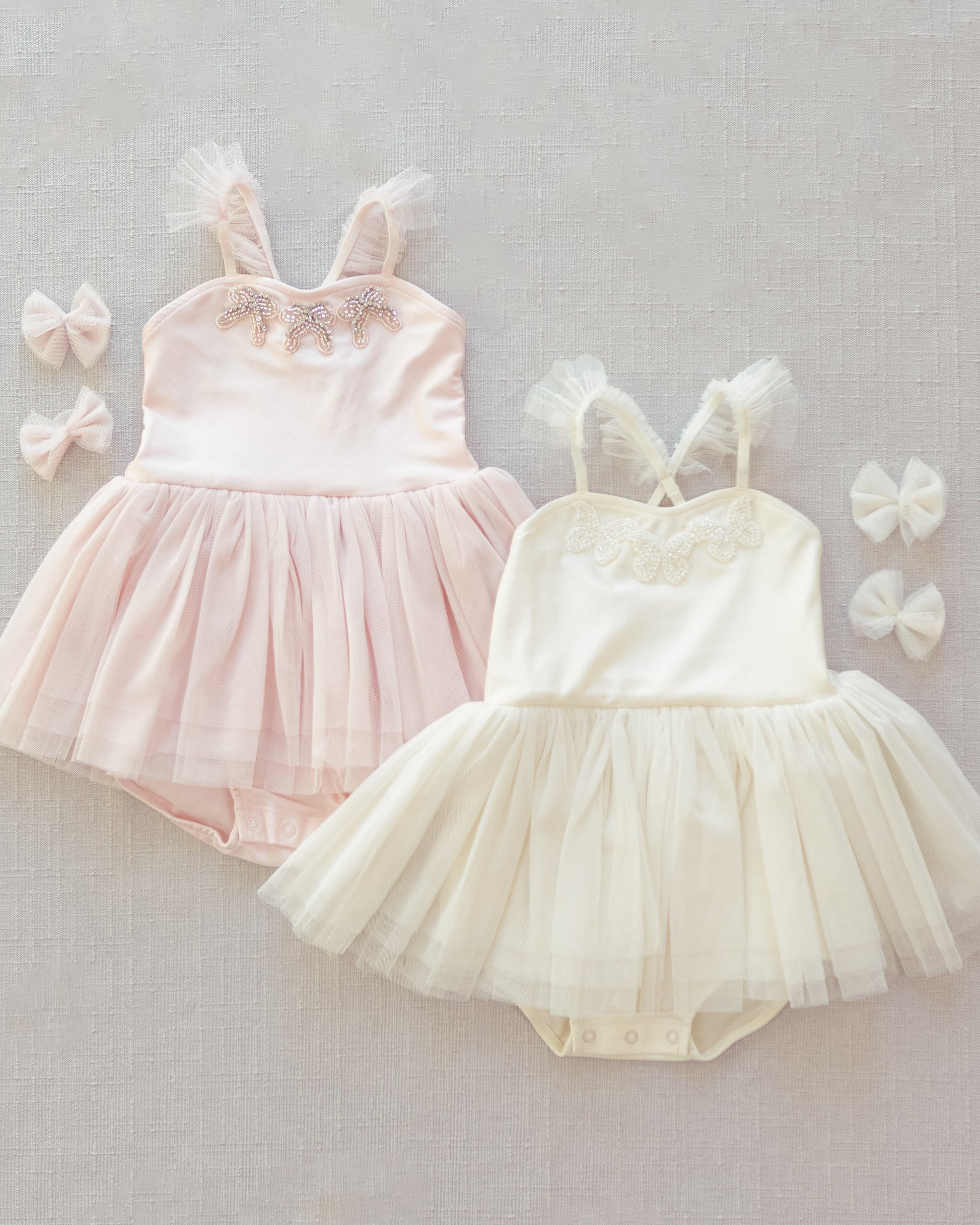 Flutter Tulle Clips Ivory