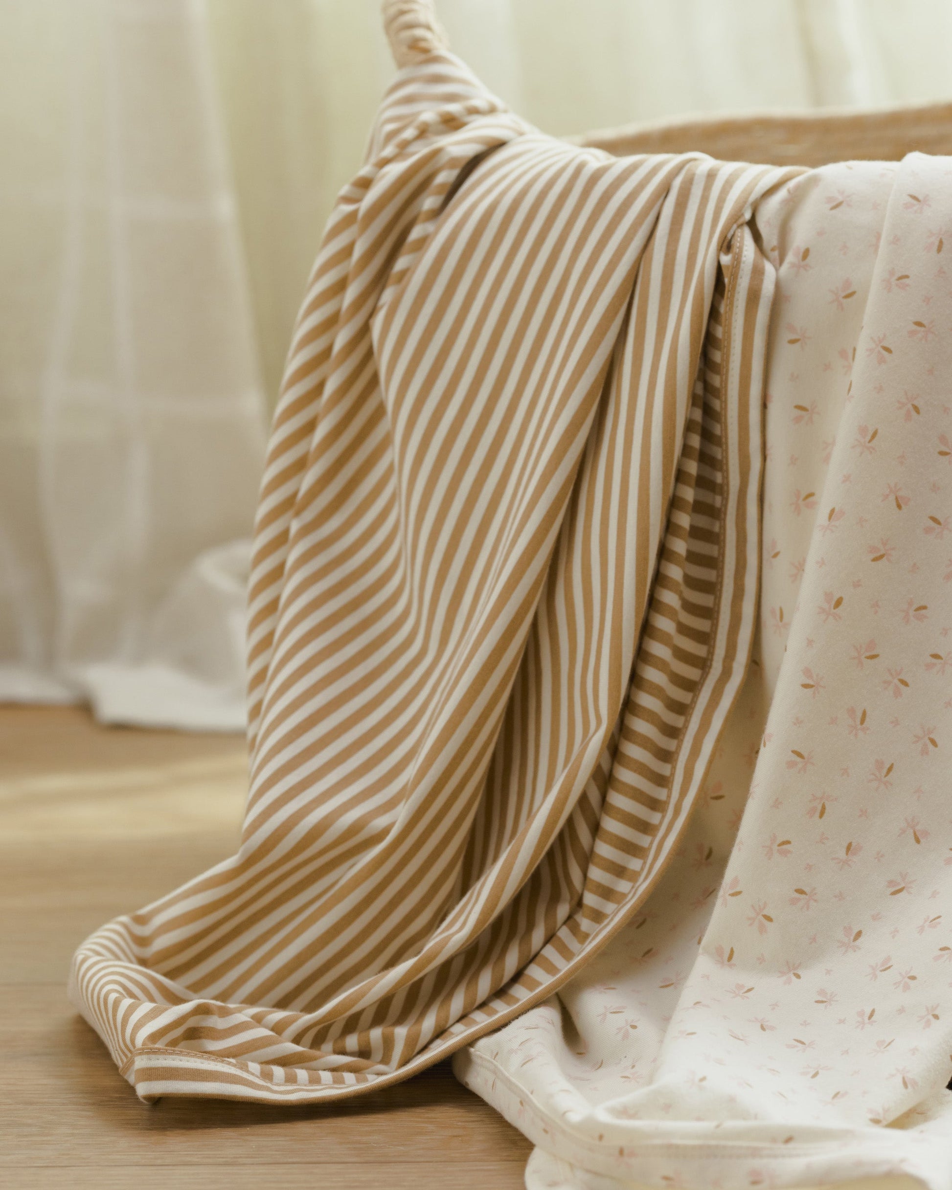 Baby Swaddle Honey Stripe