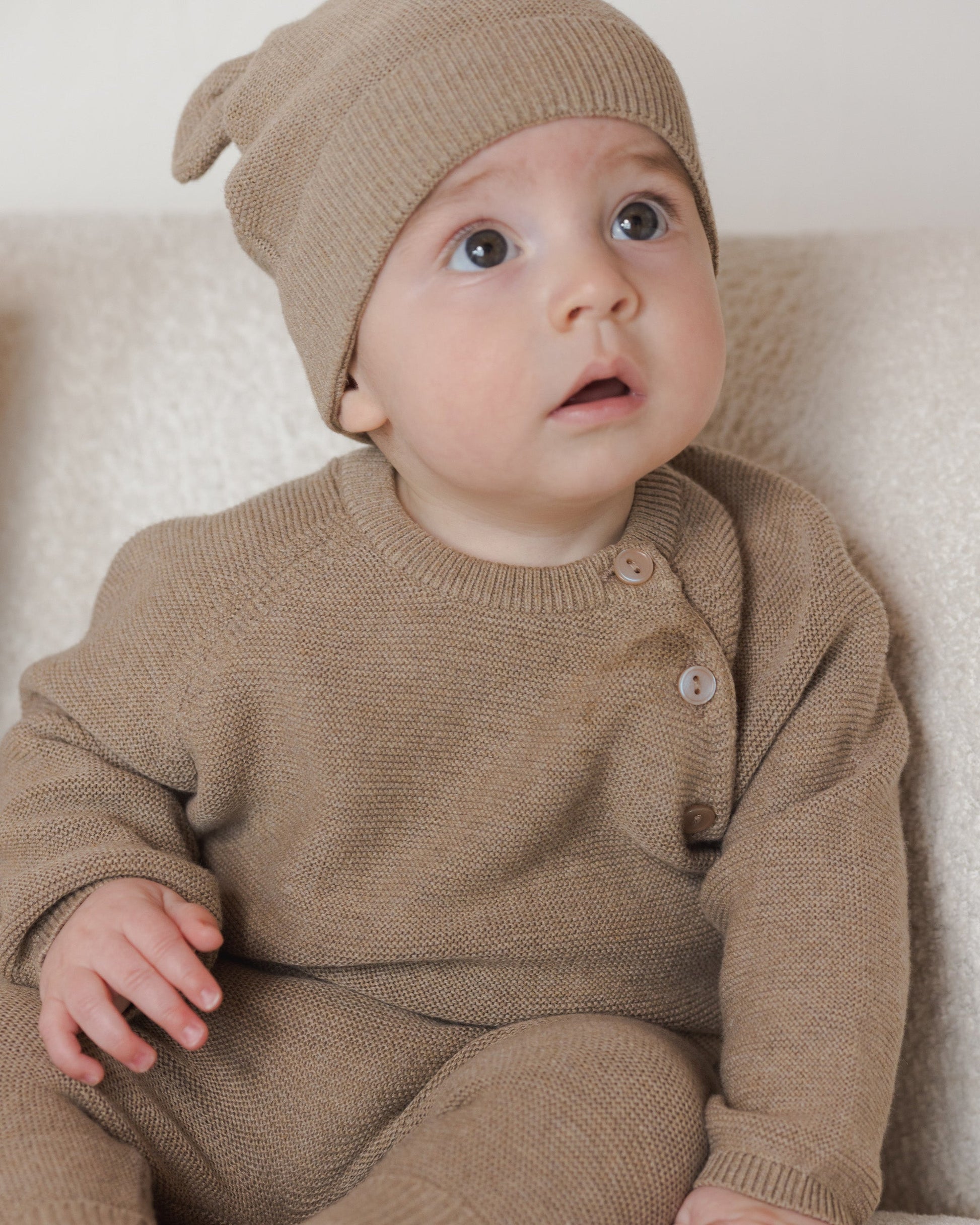 Bailey Knit Sweater Heathered Mocha