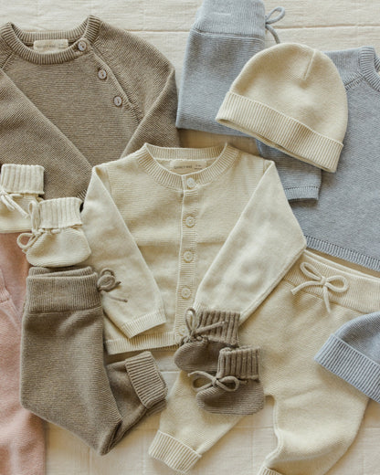 Baby Beanie Heathered Natural
