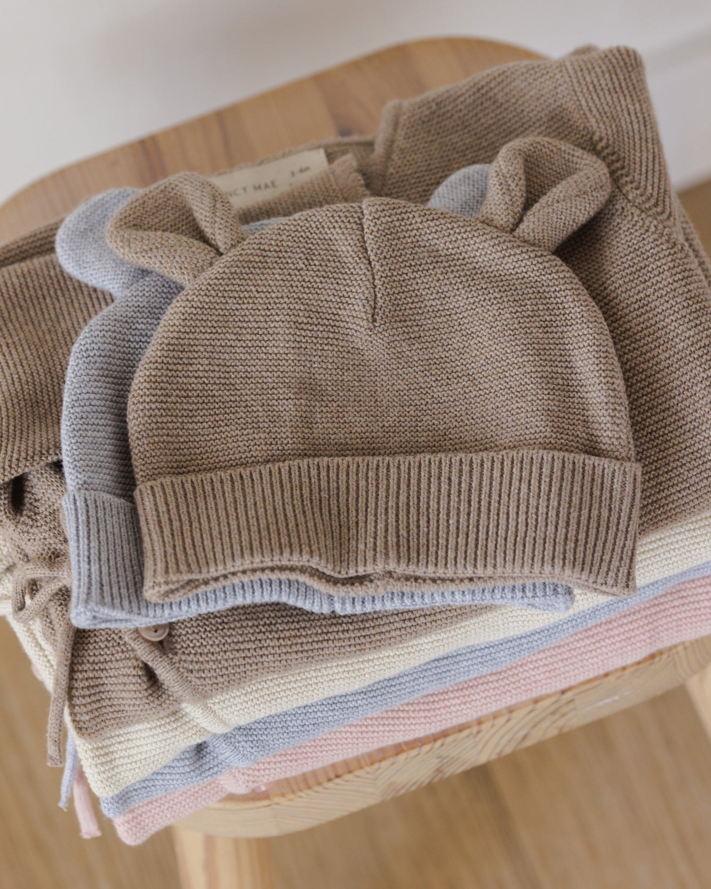 Baby Bear Beanie Heathered Mocha