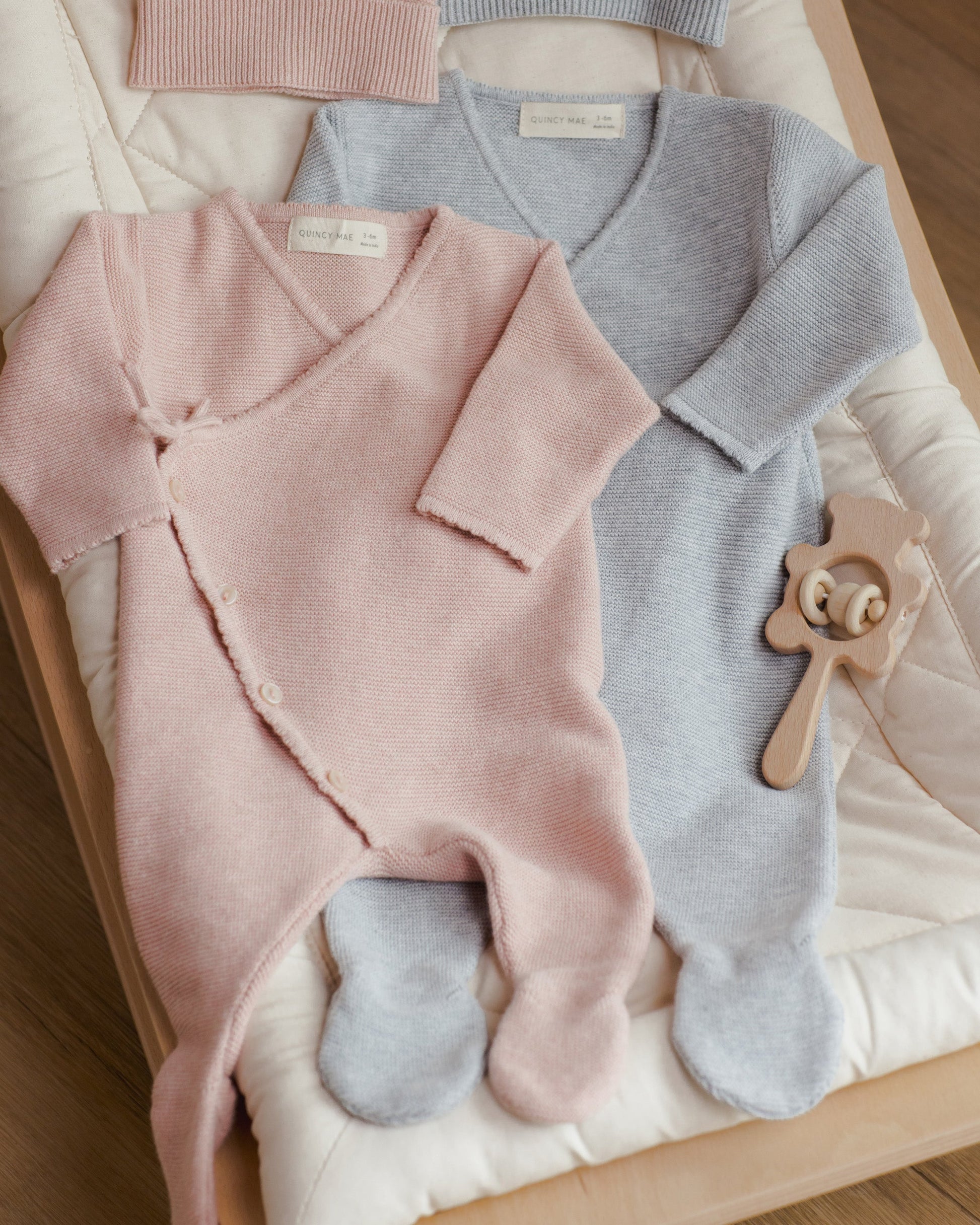 Baby Beanie Heathered Rose