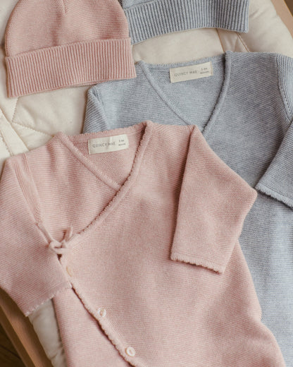 Baby Beanie Heathered Rose