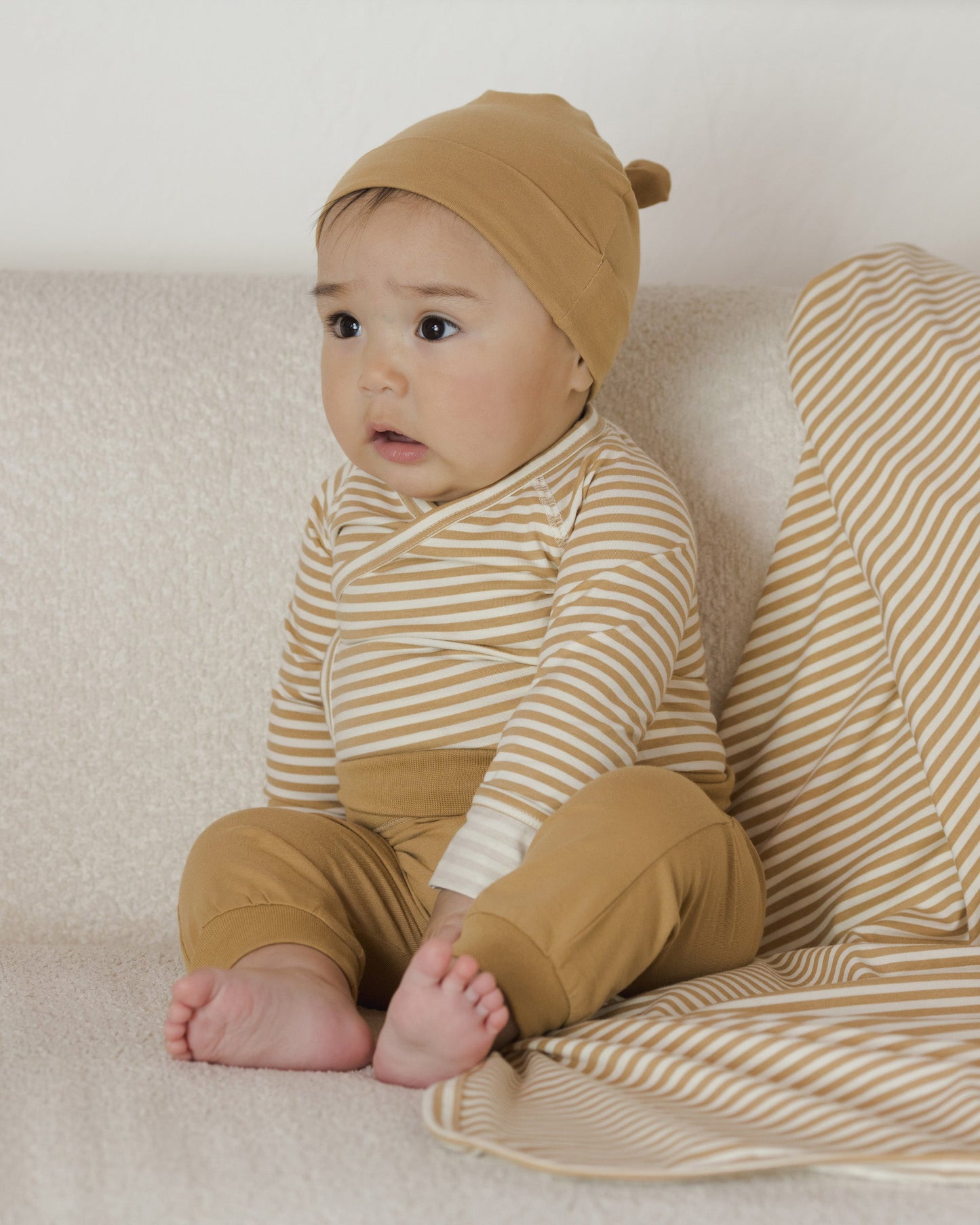 Baby Swaddle Honey Stripe
