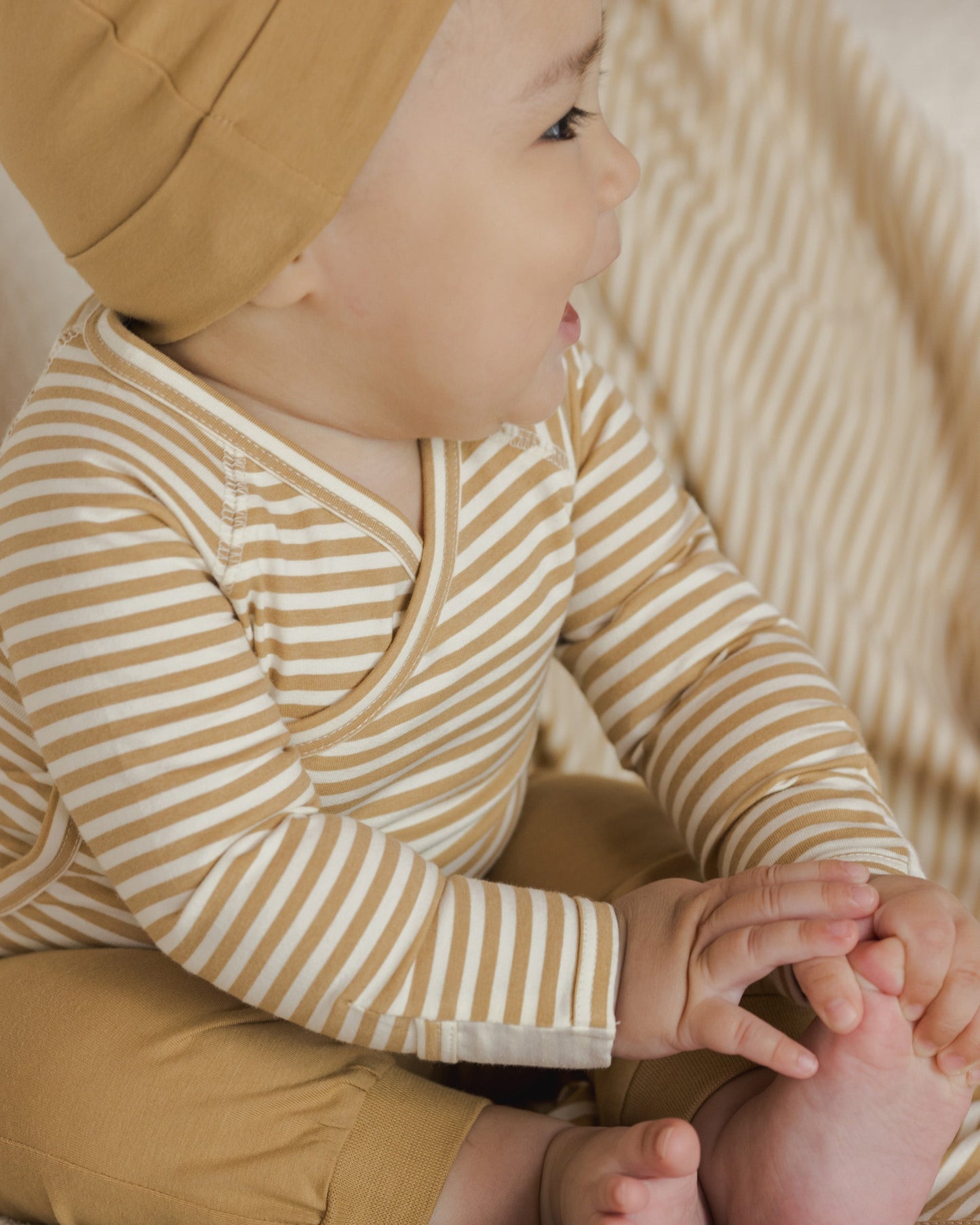 Baby Swaddle Honey Stripe