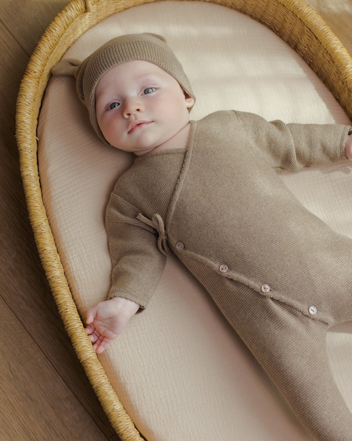 Baby Bear Beanie Heathered Mocha