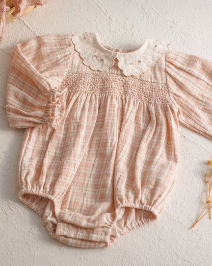 Callie Romper Pink Plaid