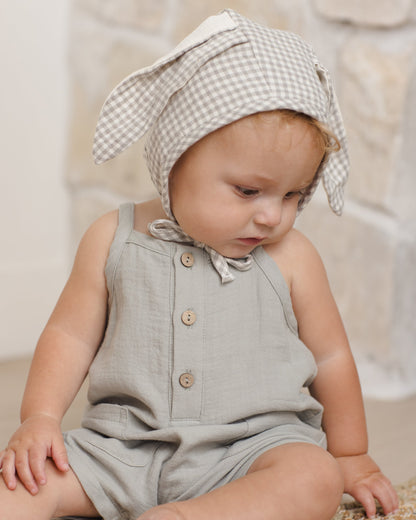 Bunny Bonnet Sage Gingham