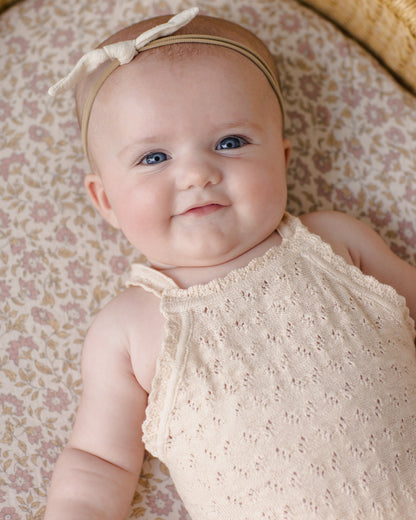 Annie Knit Romper Ecru