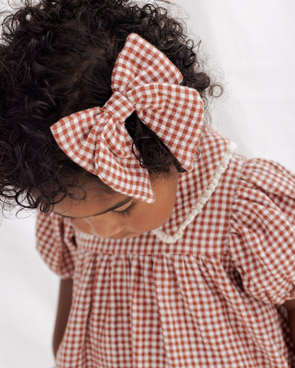 Bow Red Gingham