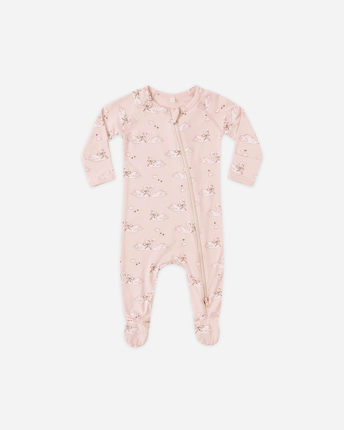 Bamboo Zip Footie Swans