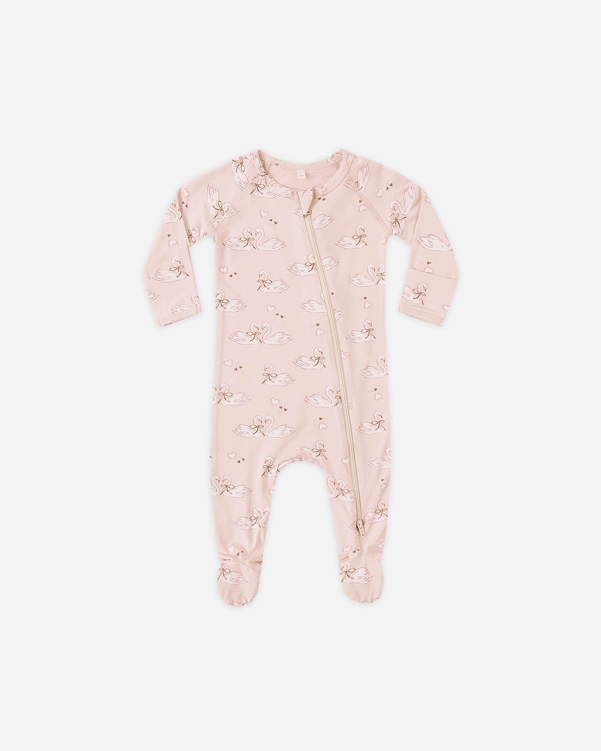 Bamboo Zip Footie Swans