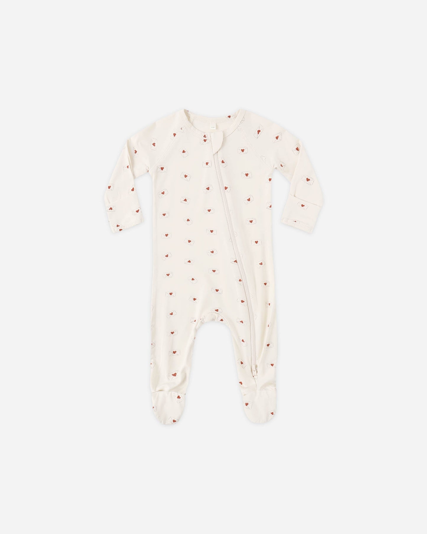 Bamboo Zip Footie Valentine